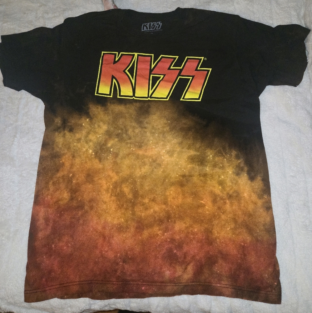 KISS Black and Orange Graphic Tee